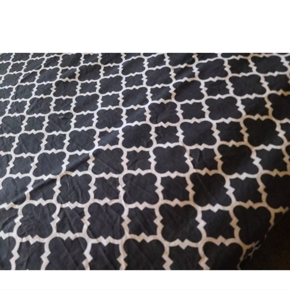 Restoration Hardware Ogee Lattice *In Dark Gray* Duvet Cover Full Queen - Picture 5 of 8